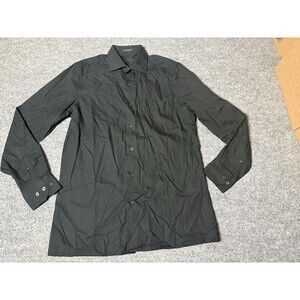 Louis Philippe Dress Shirt Mens 39 CMS Black PermaPress Wrinkle Resistant LS